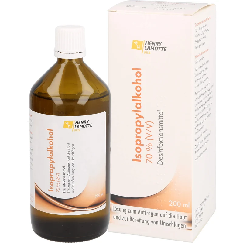 HENRY LAMOTTE OILS Isopropylalkohol 70 % Desinfektionsmittel Lösung, 200 ml Lösung