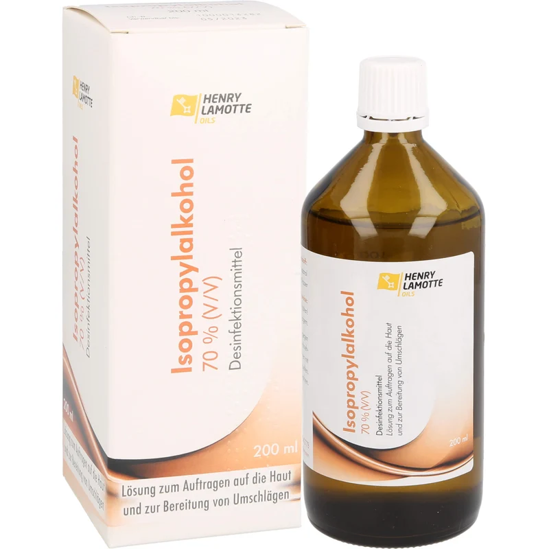 HENRY LAMOTTE OILS Isopropylalkohol 70 % Desinfektionsmittel Lösung, 200 ml Lösung