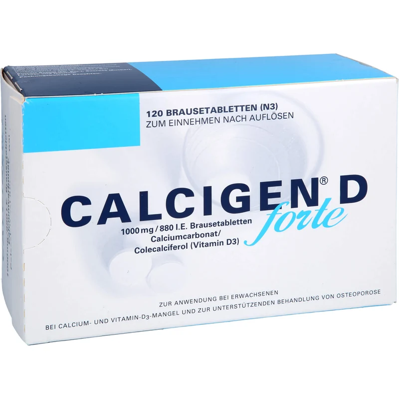 CALCIGEN D forte 1000 mg/880 I.E. Brausetabletten, 120 St BTA