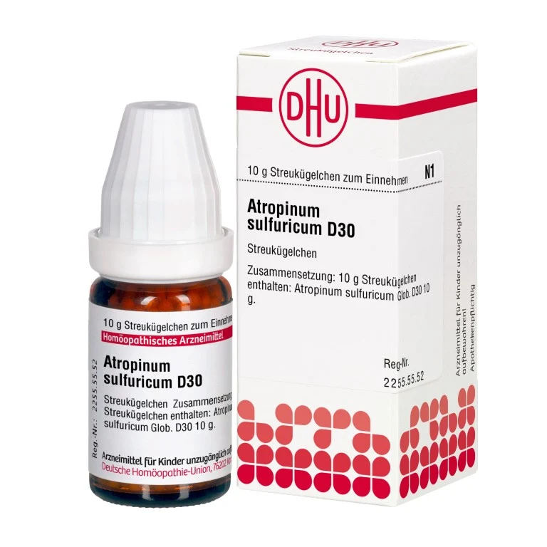 Atropinum sulfuricum D30 DHU Globuli, 10 g Globuli