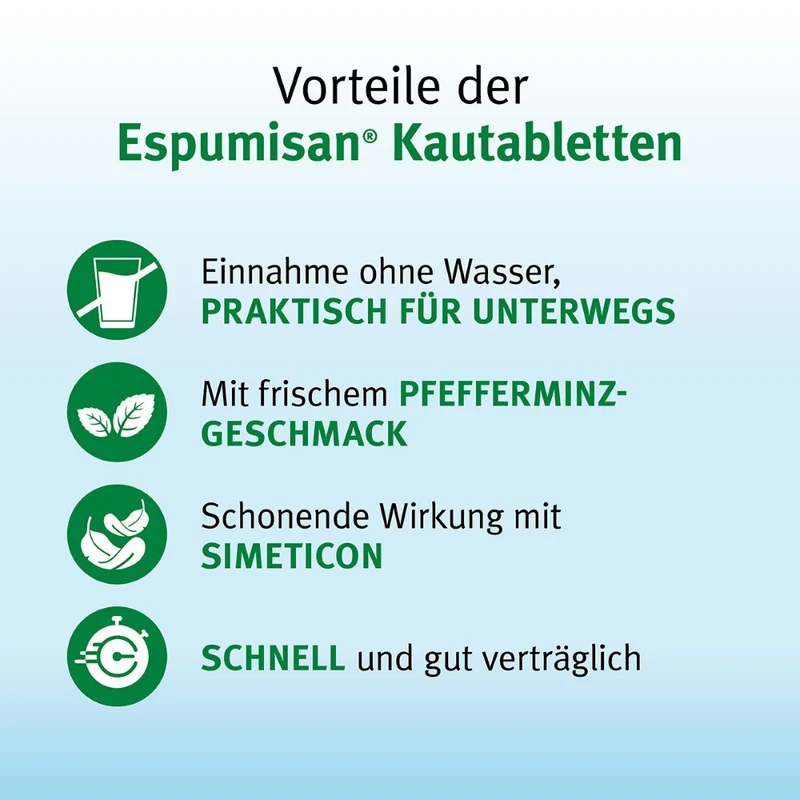 Espumisan Kautabletten bei Blähungen, 100 St. Tabletten