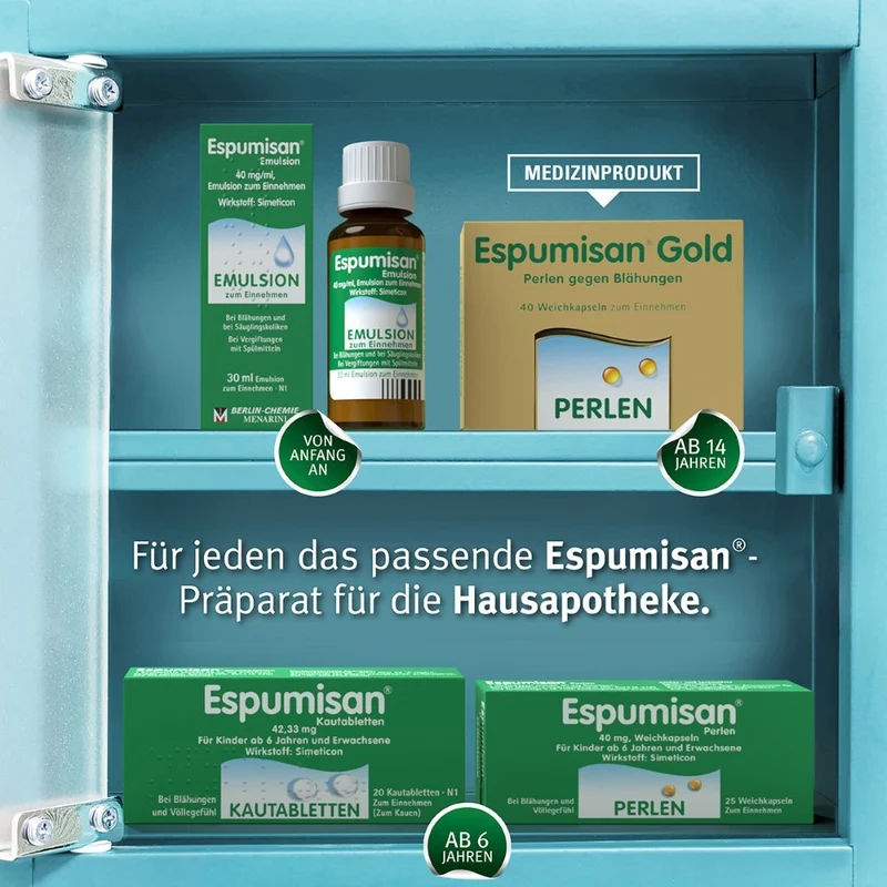 Espumisan Kautabletten bei Blähungen, 100 St. Tabletten