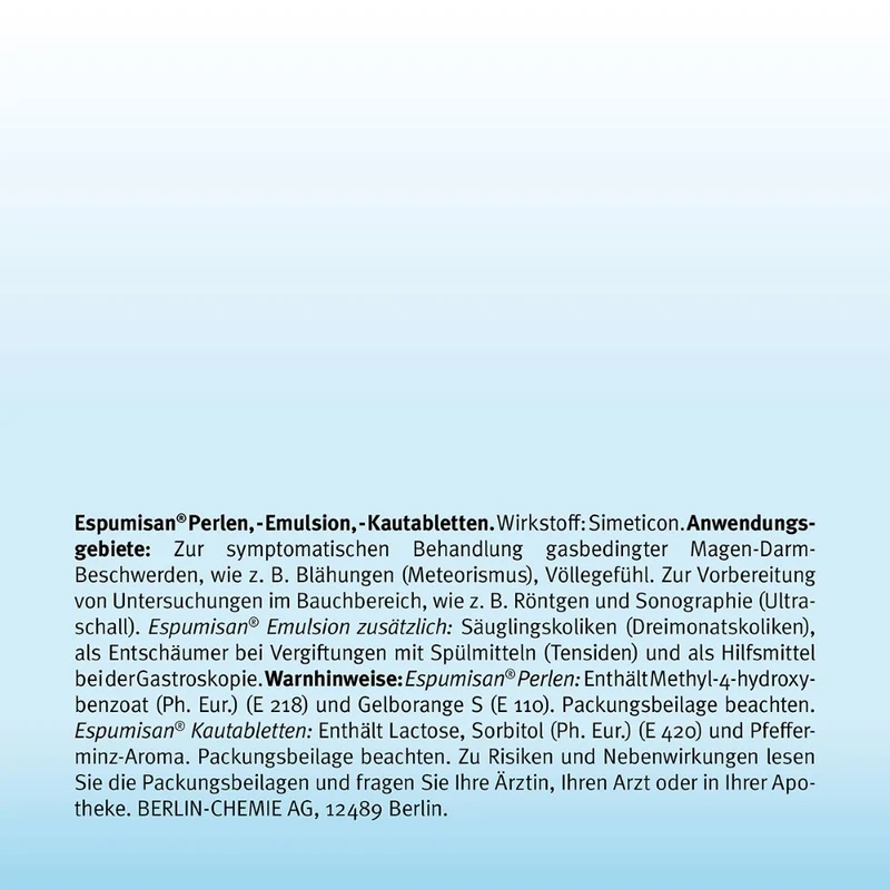 Espumisan Kautabletten bei Blähungen, 100 St. Tabletten