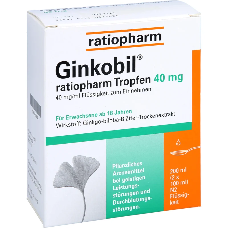 Ginkobil® ratiopharm Tropfen 40 mg, 200 ml TRO