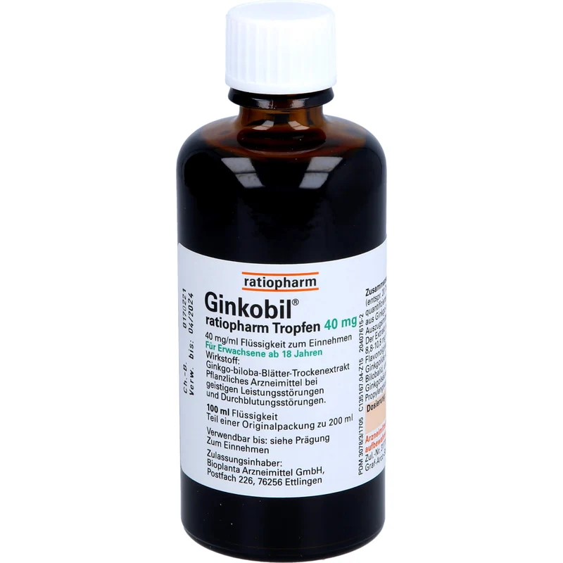 Ginkobil® ratiopharm Tropfen 40 mg, 200 ml TRO