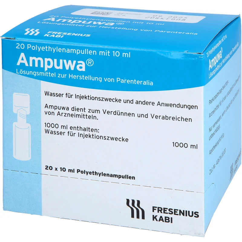 Ampuwa , Lösungsmittel zur Herstellung von Parenteralia Polyethylenampullen, 10 ml, 200 ml Lösung