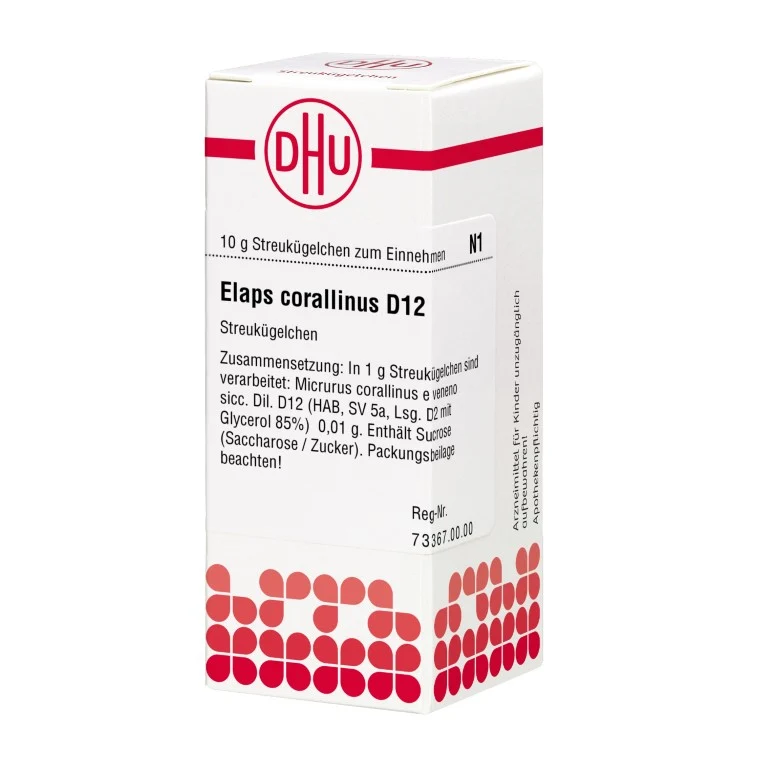 Elaps corallinus D12 DHU Globuli, 10 g Globuli