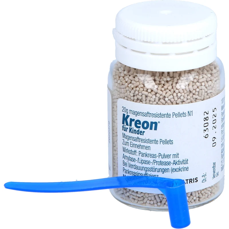 Kreon für Kinder, Magensaftresistente Pellets, 20 g Pulver