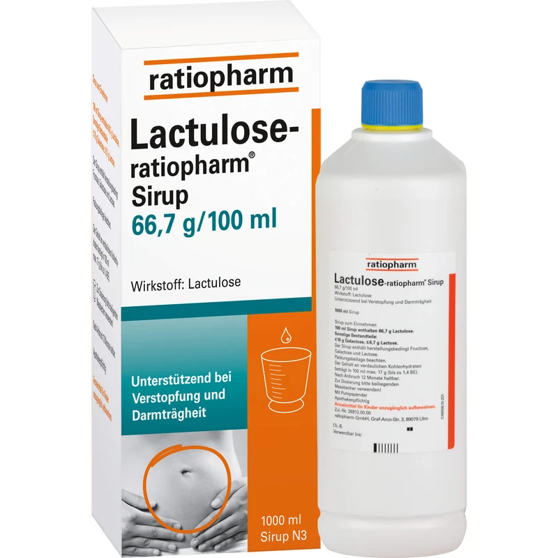 Lactulose-ratiopharm Sirup, 1000 ml Lösung