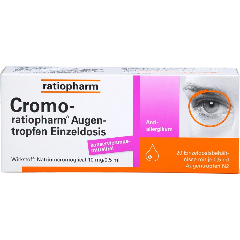 Cromo-ratiopharm Augentropfen Einzeldosis, 20 St. Einzeldosisbehältnisse