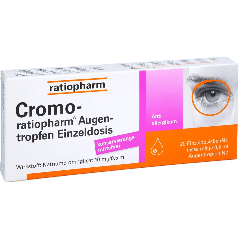 Cromo-ratiopharm Augentropfen Einzeldosis, 20 St. Einzeldosisbehältnisse