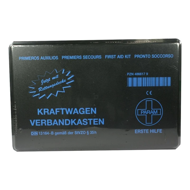 PARAM Kraftwagen Verbandskasten Erste Hilfe DIN-13164, 1 St. Verbandzellstoff