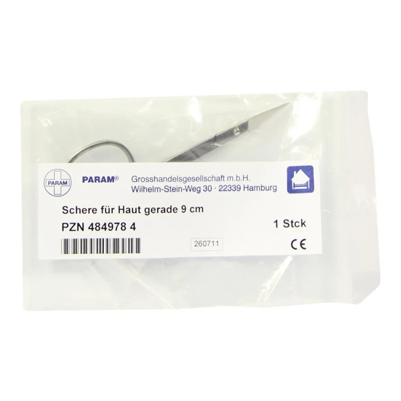 PARAM Schere für Haut gerade 9 cm, 1 St. Schere