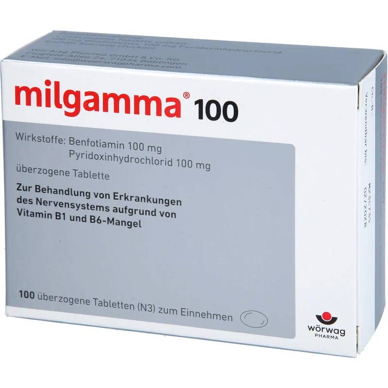 milgamma 100 Tabletten bei Mangel der Vitamine B1 und B6, 100 St. Tabletten
