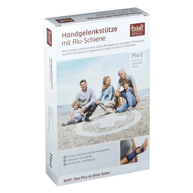 BORT Handgelenkstütze Aluschiene re schwarz sm, 1 St. Bandage
