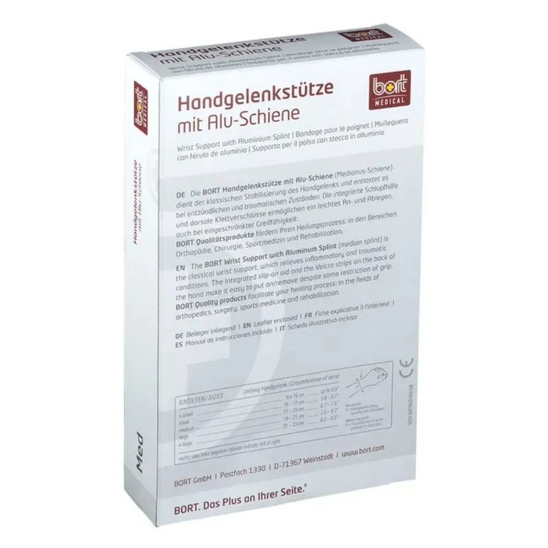 BORT Handgelenkstütze Aluschiene re schwarz sm, 1 St. Bandage