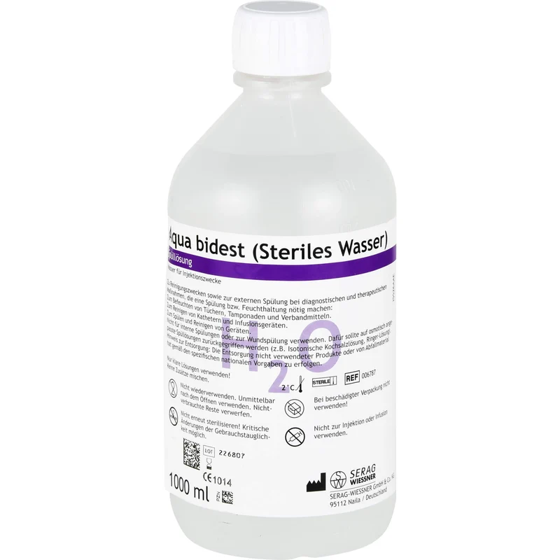 SERAG-WIESSNER Aqua bidest Spüllösung, 1000 ml Lösung