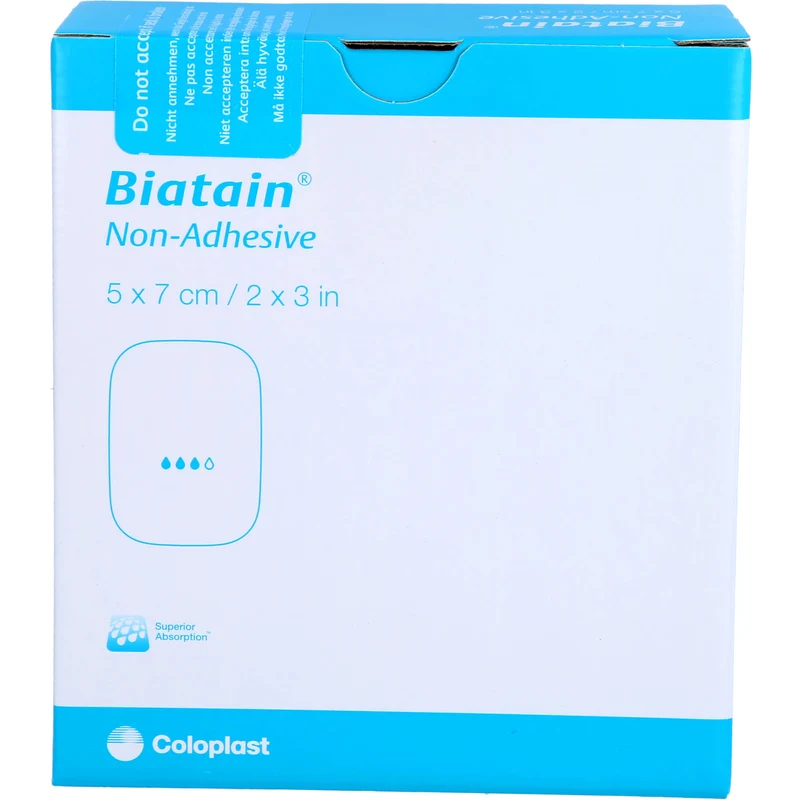 Biatain Schaumverband nicht-haftend 5x7cm, 10 St VER