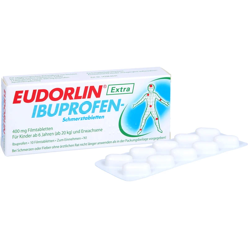 EUDORLIN Extra Ibuprofen-Schmerztabletten 400 mg bei Schmerzen und Fieber, 10 St. Tabletten