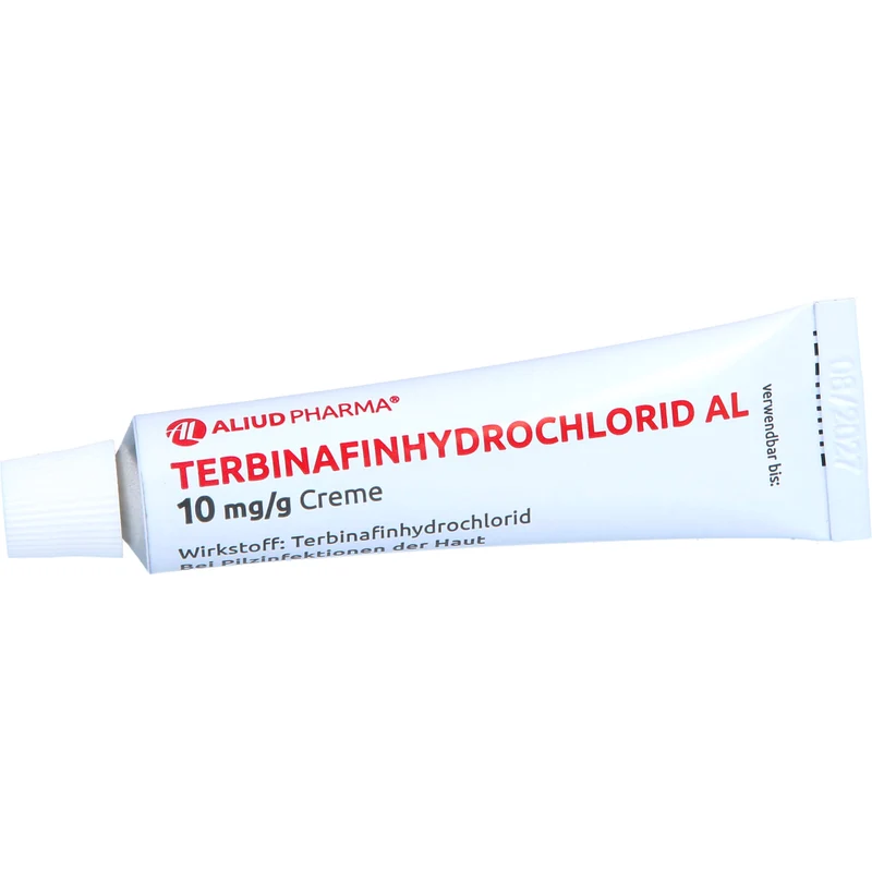 Terbinafinhydrochlorid AL 10 mg/g Creme zur Behandlung von Pilzen und Hefen auf der Haut, 15 g Creme