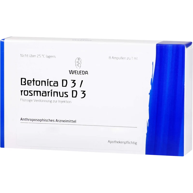 WELEDA Betonica D3 / Rosmarinus D3 aa flüssige Verdünnung, 8 St. Ampullen