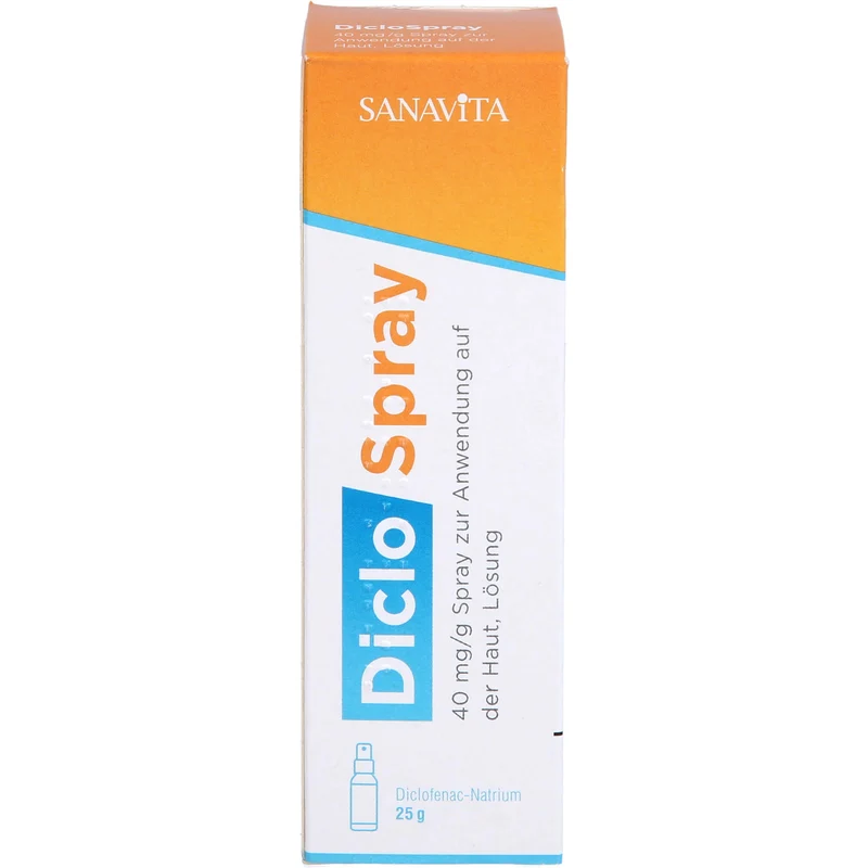 SANAVITA DicloSpray 40 mg/g bei mäßig bis starken Schmerzen, 25 g Lösung