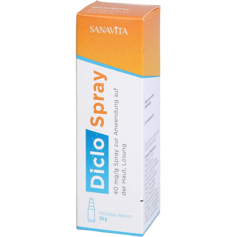 SANAVITA DicloSpray 40 mg/g bei mäßig bis starken Schmerzen, 25 g Lösung