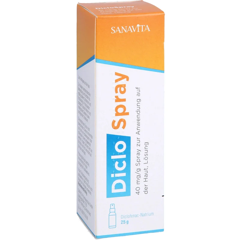 SANAVITA DicloSpray 40 mg/g bei mäßig bis starken Schmerzen, 25 g Lösung