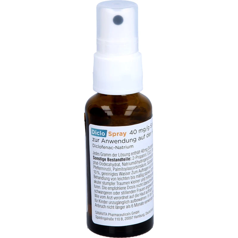 SANAVITA DicloSpray 40 mg/g bei mäßig bis starken Schmerzen, 25 g Lösung