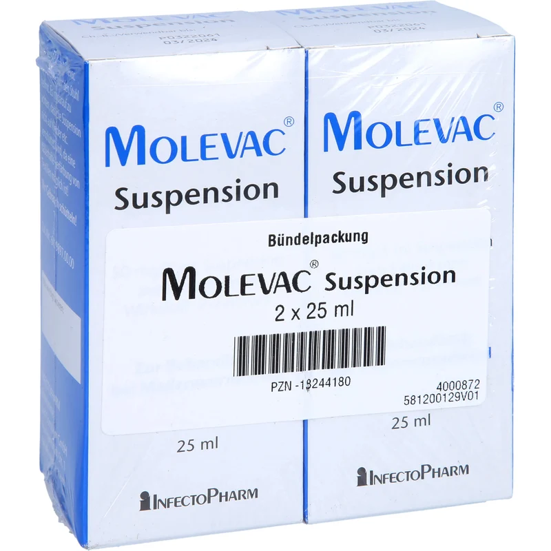Molevac Suspension bei Madenwurmbefall, 50 ml Lösung