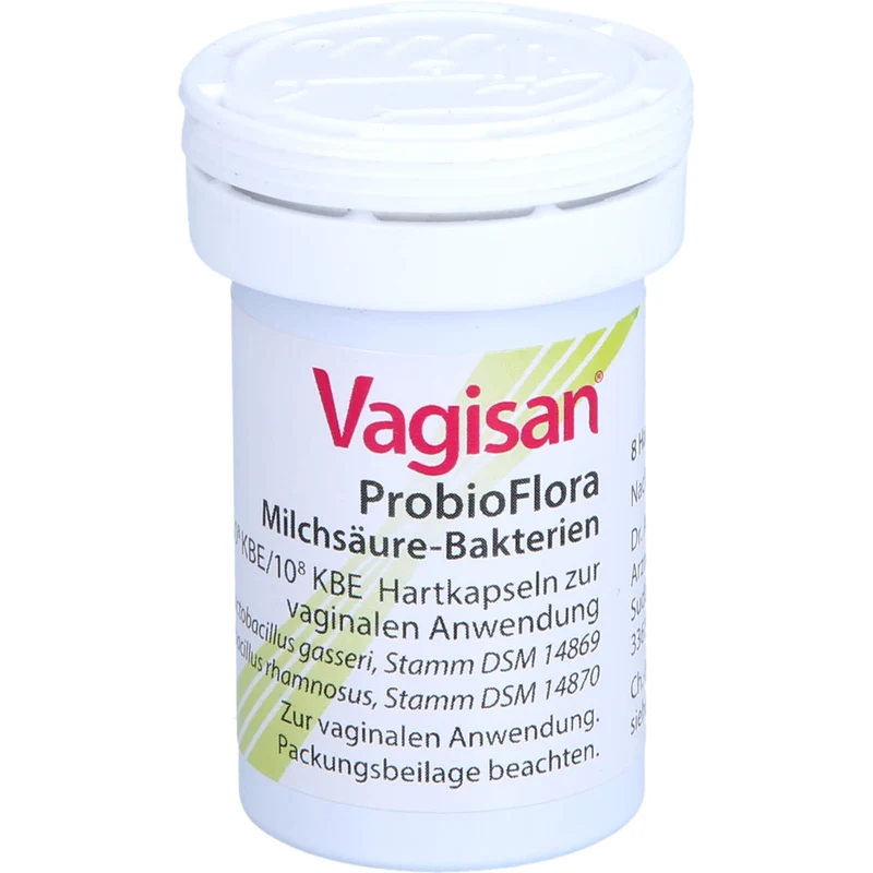 Vagisan ProbioFlora Milchsäure-Bakterien Hartkapseln ur Normalisierung der gestörten Scheidenflora nach Antibiotikabehandlung einer bakteriellen Vaginose, 8 St. Kapseln