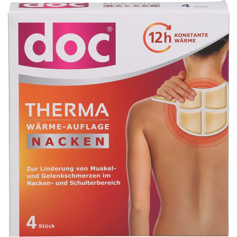 Doc Therma Wärme-Auflage Nacken zur Linderung von Muskel und Gelenksschmerzen, 4 St. Wärmekissen