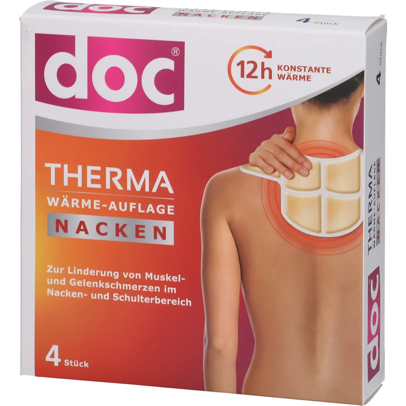 Doc Therma Wärme-Auflage Nacken zur Linderung von Muskel und Gelenksschmerzen, 4 St. Wärmekissen
