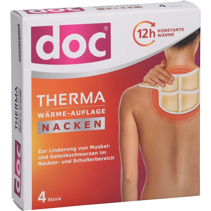 Doc Therma Wärme-Auflage Nacken zur Linderung von Muskel und Gelenksschmerzen, 4 St. Wärmekissen