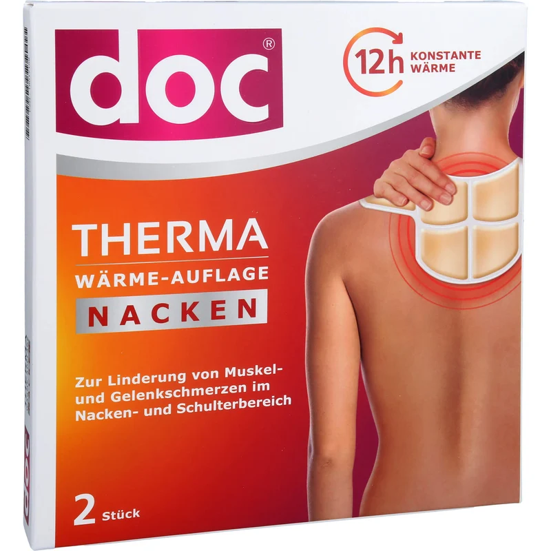 Doc Therma Wärme-Auflage Nacken zur Linderung von Muskel und Gelenksschmerzen, 2 St. Wärmekissen