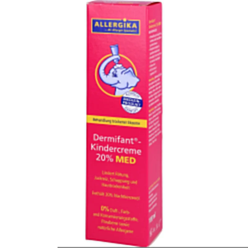 Dermifant Kindercreme 20% MED lindert Rötung, Juckreiz, Schuppung und Hauttrockenheit bei trockenen Ekzemen, 100 ml Creme