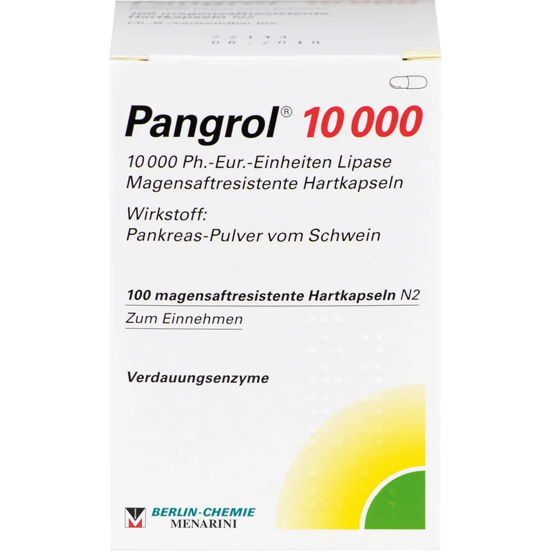 Pangrol 10 000 Lipase Hartkapseln mit Verdauungsenzymen, 100 St. Kapseln