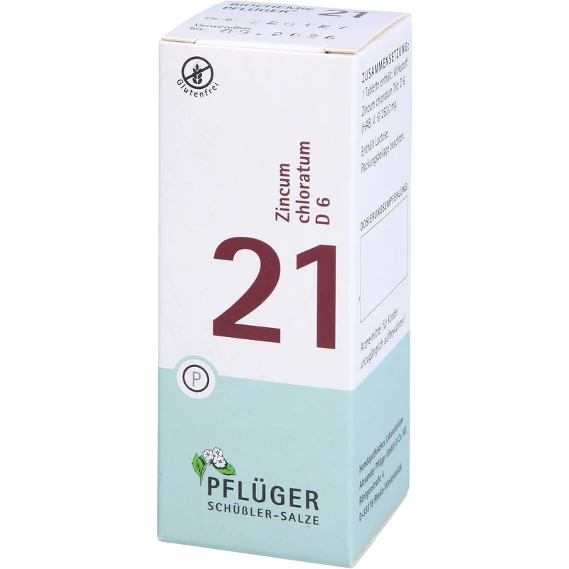 Pflüger Biochemie Nr.21 Zincum chloratum D6 Tabletten, 100 St. Tabletten