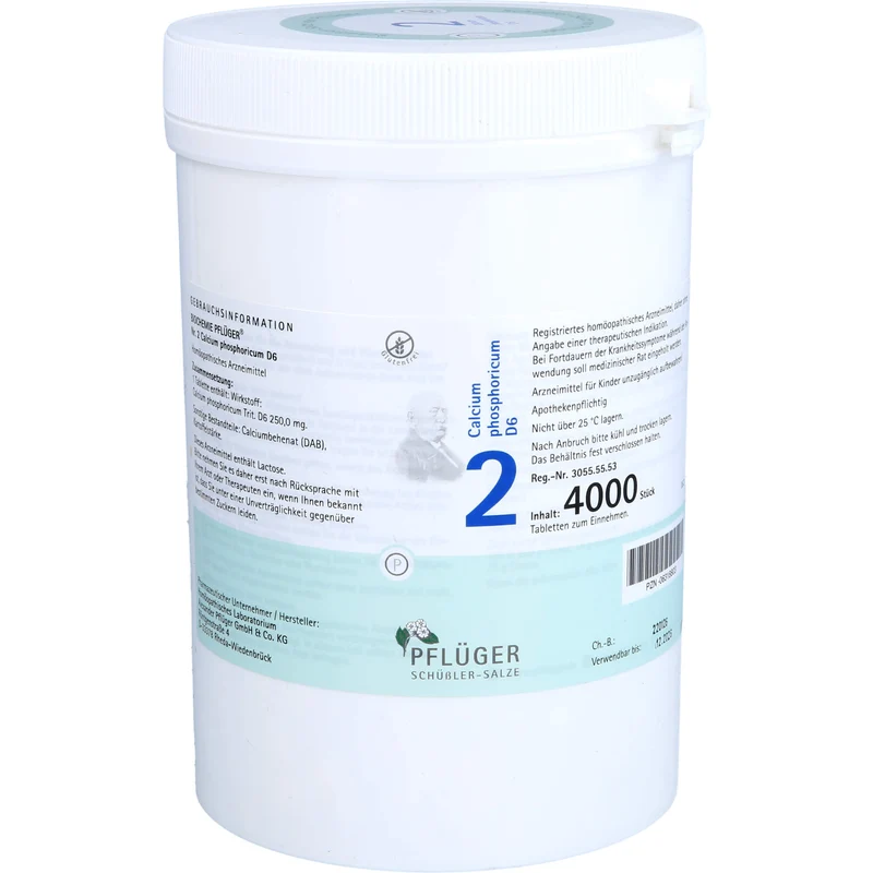 Pflüger Biochemie Nr.2 Calcium phosphoricum D6 Tabletten, 4000 St. Tabletten