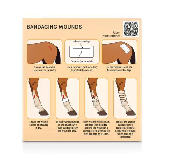 Snögg Animal Care Schaumstoff Polster Bandage Adhesive 14cm x 2m