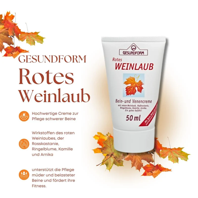 GESUNDFORM rotes Weinlaub Creme 50ml