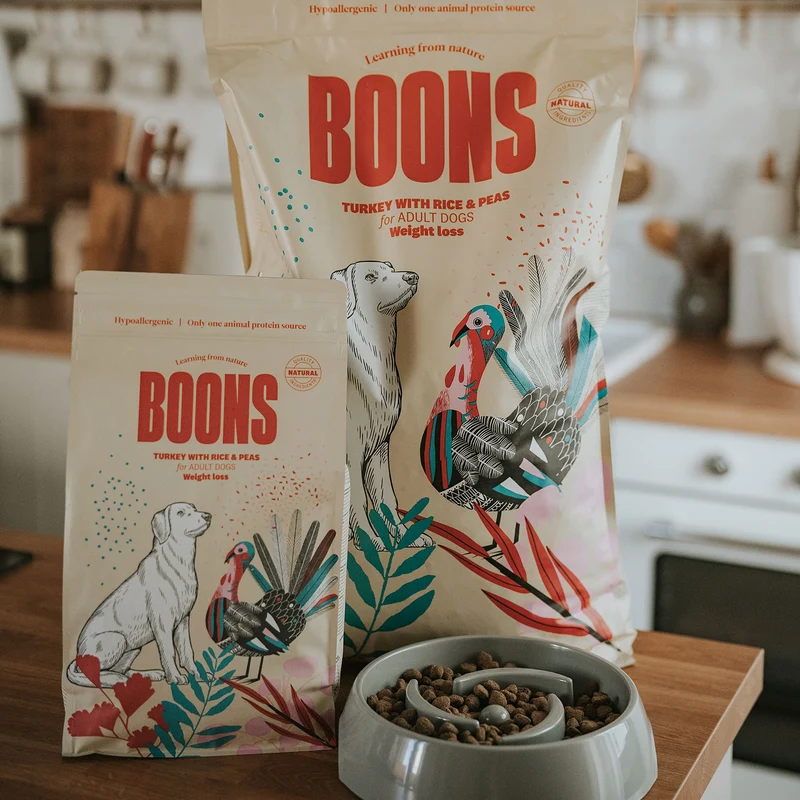 Hundefutter Boons Pute (für übergewichtige ausgewachsene Hunde)