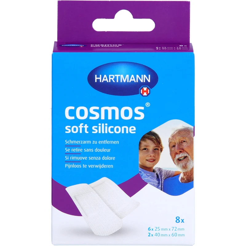HARTMANN Cosmos Soft Silicone Pflasterstrips 2 Größen, 8 St. Pflaster