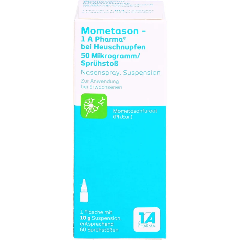 Mometason - 1 A Pharma bei Heuschnupfen 50 Mikrogramm/Sprühstoß Nasenspray, Suspension, 10 g Lösung