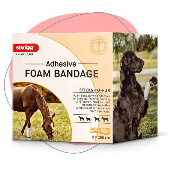 Snögg Animal Care Schaumstoff Polster Bandage Adhesive 9 cm x 2m