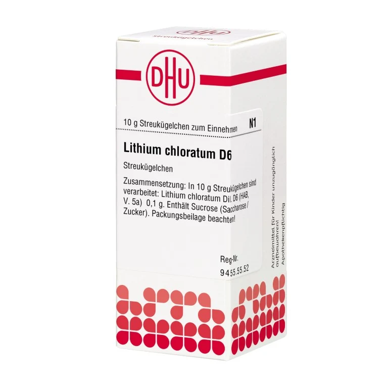DHU Lithium chloratum D6 Globuli, 10 g Globuli