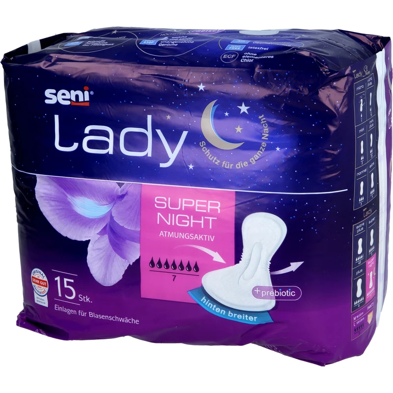 Seni Lady Super Night Inkontinenzeinlagen, 15 St. Einlagen