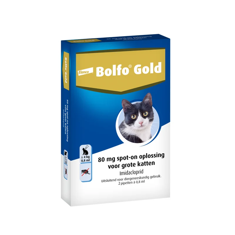Bolfo Gold Vlooiendruppels Kat - Vanaf 4 kg - 80 mg