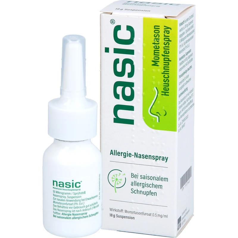 Nasic Mometason Heuschnupfenspray 50 Mikrogramm/Sprühstoß, 18 g Spray