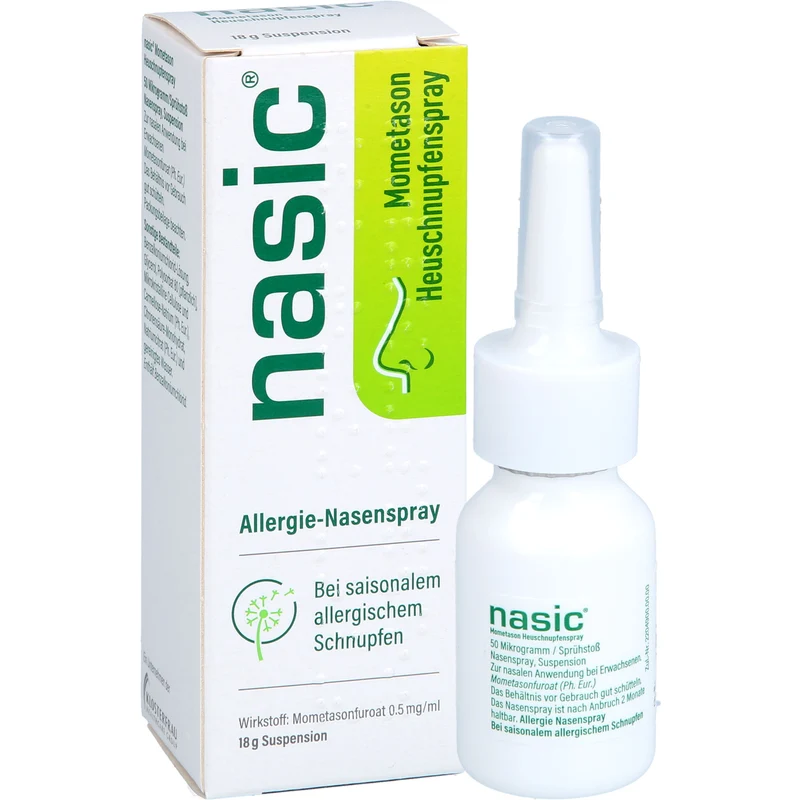 Nasic Mometason Heuschnupfenspray 50 Mikrogramm/Sprühstoß, 18 g Spray